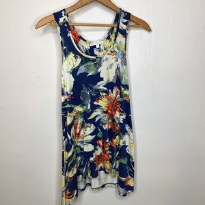 Anthro Floral Tunic Tank